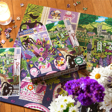 eeBoo LAVENDER KITCHEN 1000 pc Square Jigsaw Puzzle Super Deluxe PZTLVK
