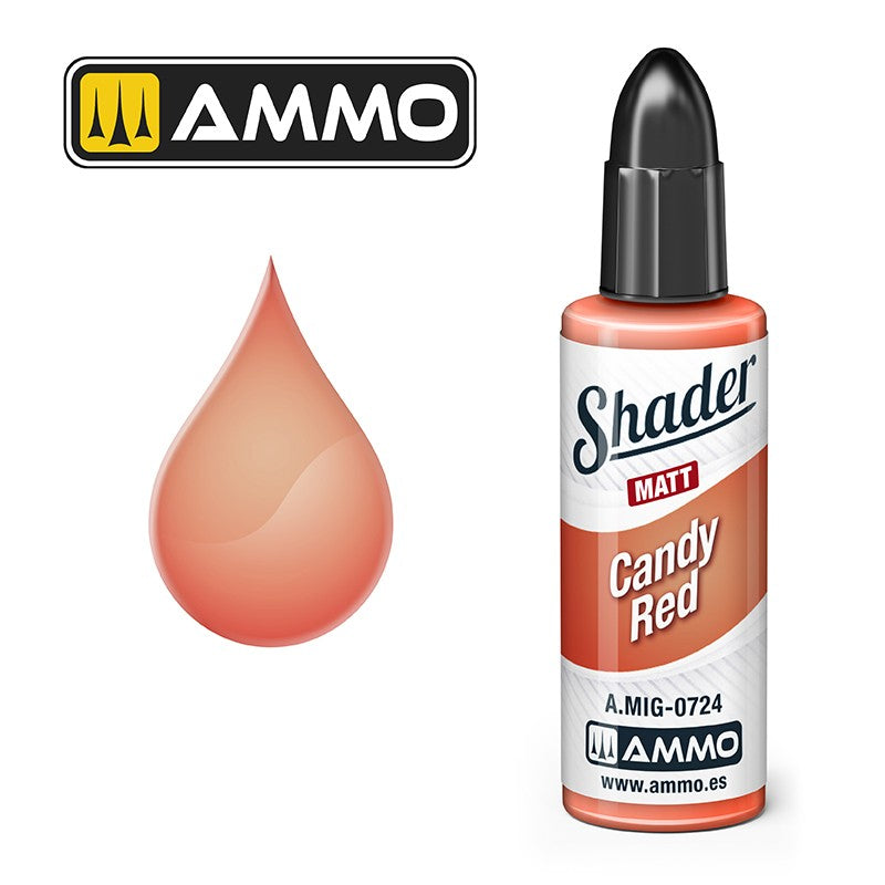 Shader - Matt - Candy Red - 10ml Bottle | Ammo by Mig Jimenez | MIG0724