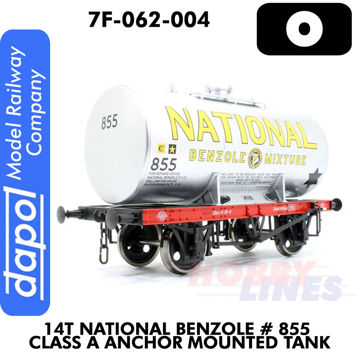 14T National Benzole #855 Anchor Mounted Tank | Dapol | 7F-062-004