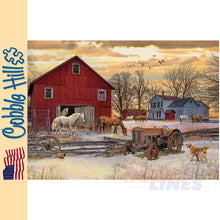 Load image into Gallery viewer, Winter on the Farm Cobble Hill puzzle 1000pc CH40027
