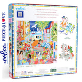 eeBoo MARKETPLACE IN FRANCE 1000 pc Square Jigsaw Puzzle Super Deluxe PZTMFR