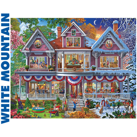 Four Seasons House - 1000pc Puzzle | White Mountain | 2138pz
