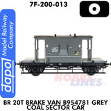 BR 20t Brake Van B954781 Grey Coal Sector Car | Dapol | 7F-200-013