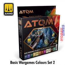 Load image into Gallery viewer, Basic Wargames Colours II -12 20ml colour Paint Set AMMO Mig Jimenez ATOM-20707
