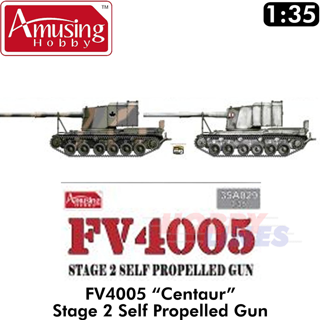 FV4005 Centaur Stage 2 self-propelled gun 1:35 Amusing Hobby 35A029