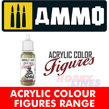 Ammo ACRYLIC COLOUR for FIGURES 17ml jar agitator ball Full Range Mig Jimenez