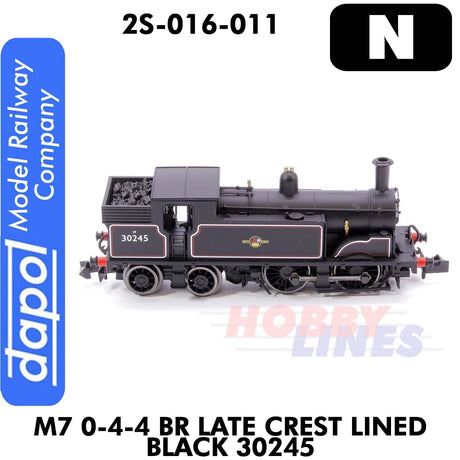 M7 0-4-4 BR Late Crest Lined Black 30245 | Dapol | 2S-016-011
