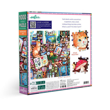 Naturalist's Cat 1000pc Puzzle | eeBoo | PZT713