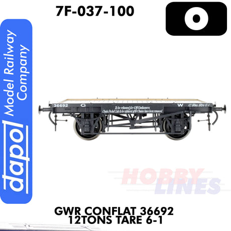 GWR Conflat 36692 12Tons Tare 6-1 Wagon | Dapol | 7F-037-100