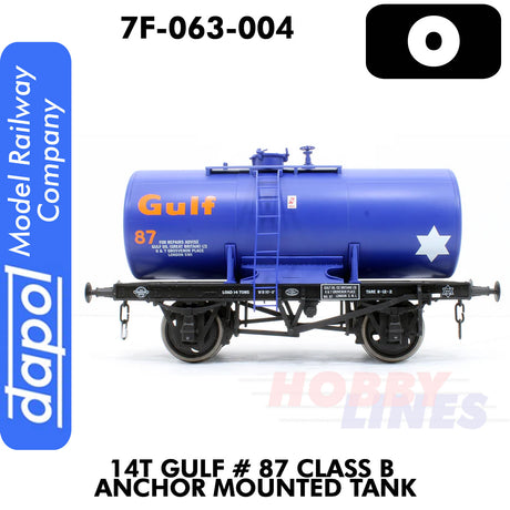 14T Gulf #87 Class B Anchor Mounted Tank | Dapol | 7F-063-004