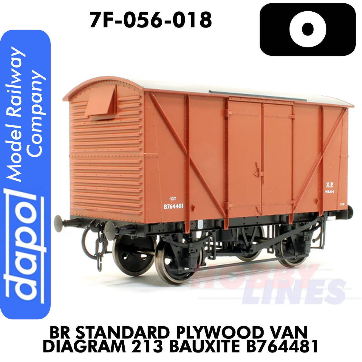 BR Standard Plywood Van Diagram 213 Bauxite B764481 | Dapol | 7F-056-018
