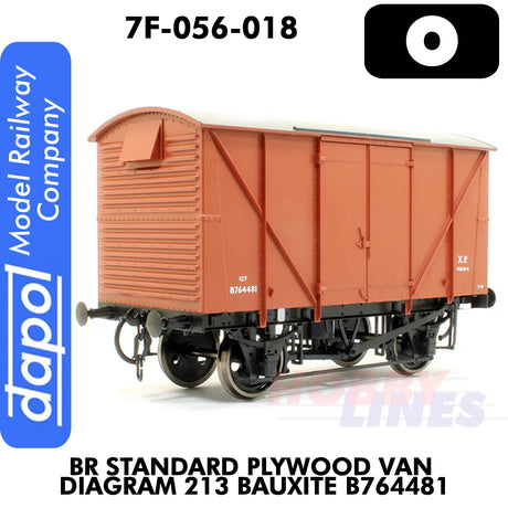 BR Standard Plywood Van Diagram 213 Bauxite B764481 | Dapol | 7F-056-018
