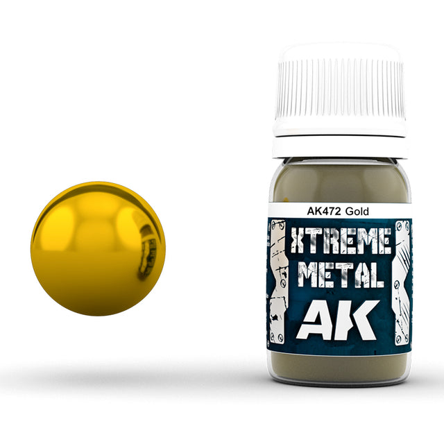 Xtreme Metal - Gold - Acrylic Paint 30ml | Ak interactive | AK472