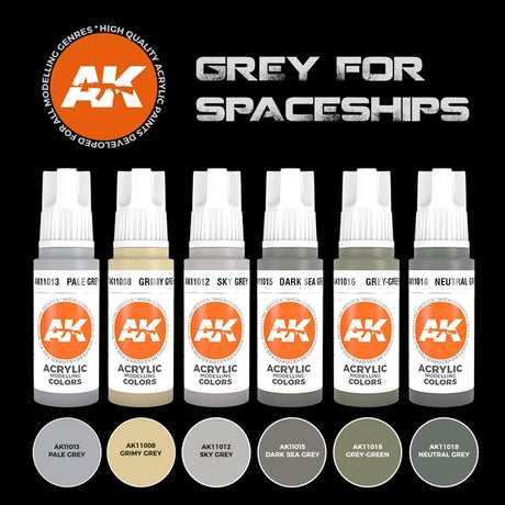 Grey for Spaceships - 3G Acrylic Paint x 6  | AK interactive | AK11614