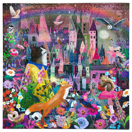 eeBoo CAT AND THE CASTLE 1000 pc Square Jigsaw Puzzle Super Deluxe PZTCAC