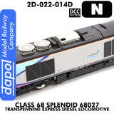 Class 68 Splendid 68027 Transpennine Express Diesel - DCC Fitted | Dapol | 2D-022-014D