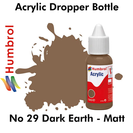  Acrylic Dropper - No 29 Dark Earth - Matt | Humbrol | DB0029