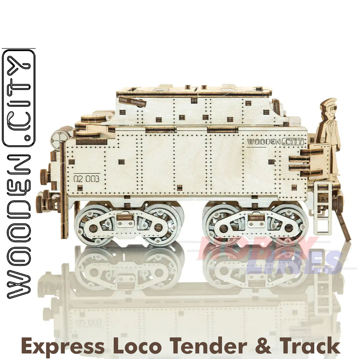 Express Loco Tender & Track - 3D Puzzle | Wooden City | WR323