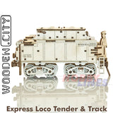 Express Loco Tender & Track - 3D Puzzle | Wooden City | WR323