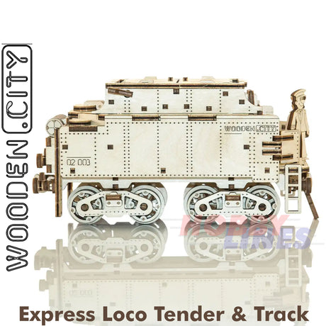 Express Loco Tender & Track - 3D Puzzle | Wooden City | WR323