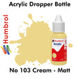 Acrylic Dropper - No 103 Cream - Matt | Humbrol | DB0103