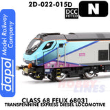 Class 68 Felix 68031 Transpennine Express - DCC Fitted | Dapol |  2D-022-015D