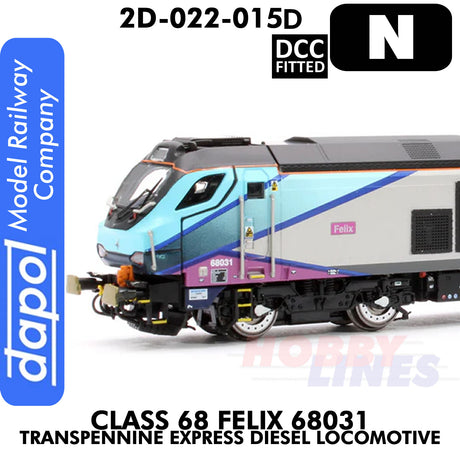 Class 68 Felix 68031 Transpennine Express - DCC Fitted | Dapol |  2D-022-015D