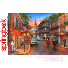 Load image into Gallery viewer, BOURBON STREET New Orleans 1000pc SPRINGBOK Jigsaw Puzzle Random Cut Super Deluxe
