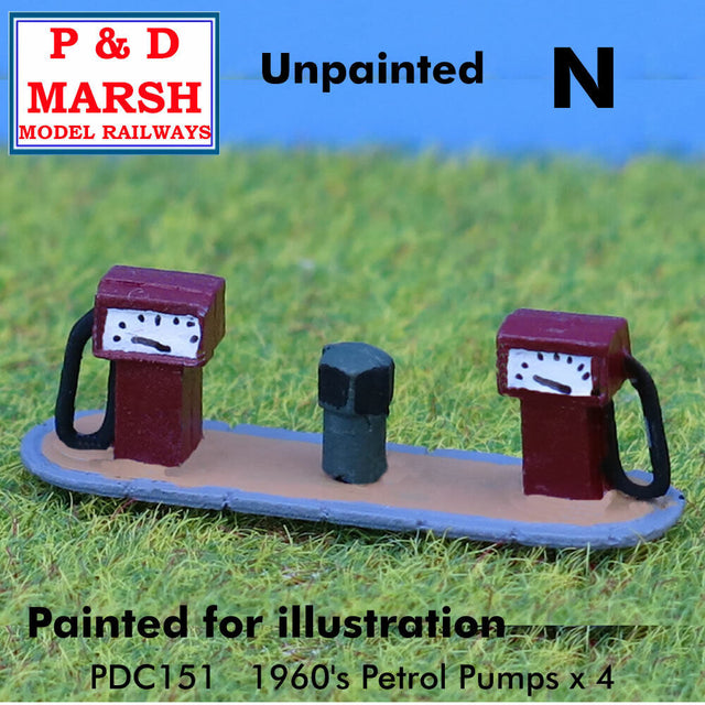 1960s Petrol Pumps x 4 - Unpainted | P&D Marsh  | C151