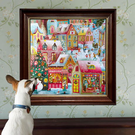 eeBoo HOLIDAY VILLAGE 1000 pc Square Jigsaw Puzzle Super Deluxe Christmas PZTHYV