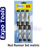 BA NUT SPINNER Set Nutspinner 6pc 6/8/10/12/14/16 BA Expo Tools 78040