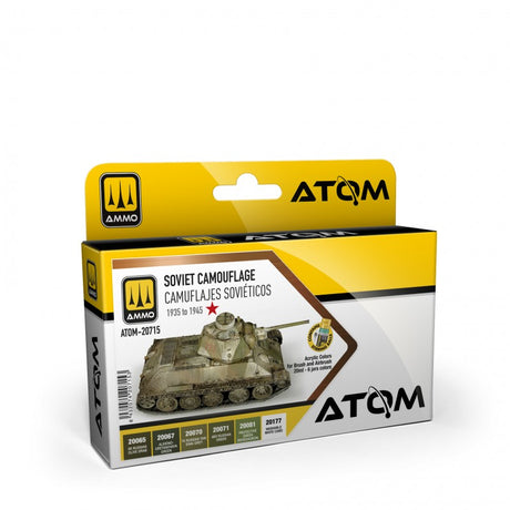ATOM Soviet Camouflage 1935-45 Set -  6 20ml Acrylic Paint | Ammo by Mig Jimenez 