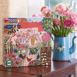 eeBoo ENGLISH COTTAGE 1000 pc Square Jigsaw Puzzle Super Deluxe PZTCGE