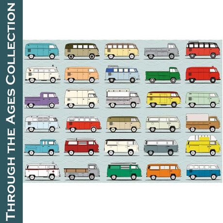 VW Camper Van Through the Ages - 1000pc Puzzle | Coach House Partners | CHP0122