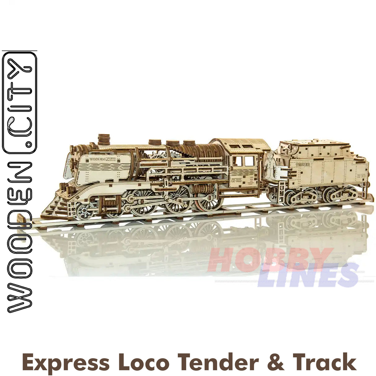 Express Loco Tender & Track - 3D Puzzle | Wooden City | WR323