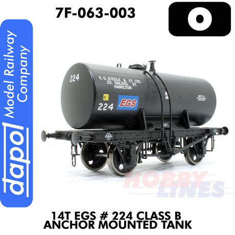 14T EGS #224 Class B Anchor Mounted Tank|  Dapol | 7F-063-001