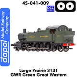 LARGE PRAIRIE 3131 GWR DCC Ready Steam Locomotive | Dapol | 4S-041-009