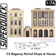 REGENCY SHOPS & HOUSE C4 1:72 OO HO Railways Building Series C C04 SuperQuick