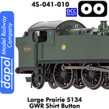 LARGE PRAIRIE 5134 GWR SHIRT BUTTON DCC Ready Steam Locomotive | Dapol | 4S-041-010