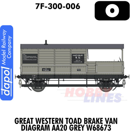 Great Western Railway Toad Brake Van - Grey - W68673 | Dapol | 7F-300-006