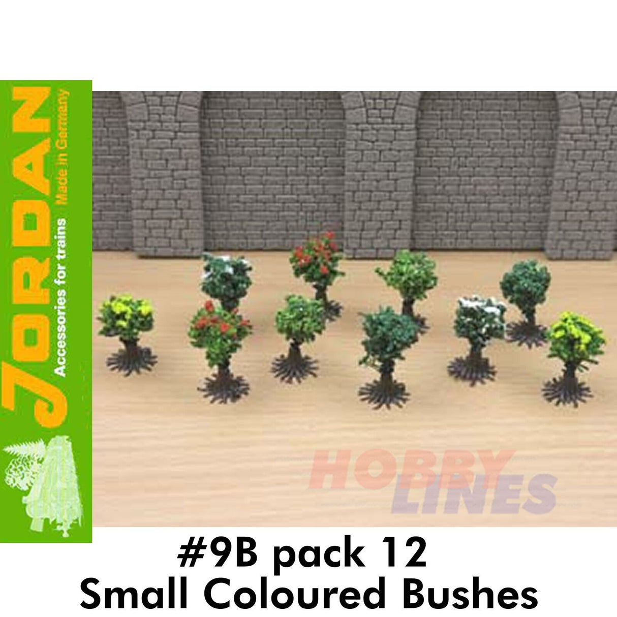 #9B Small Coloured Bushes - 10 Pack | Jordan | 59507