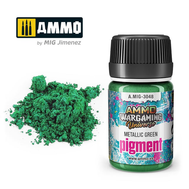 Wargaming Universe - Pigment Metallic Green - 35ml | Ammo by Mig Jimenez | MIG3048 
