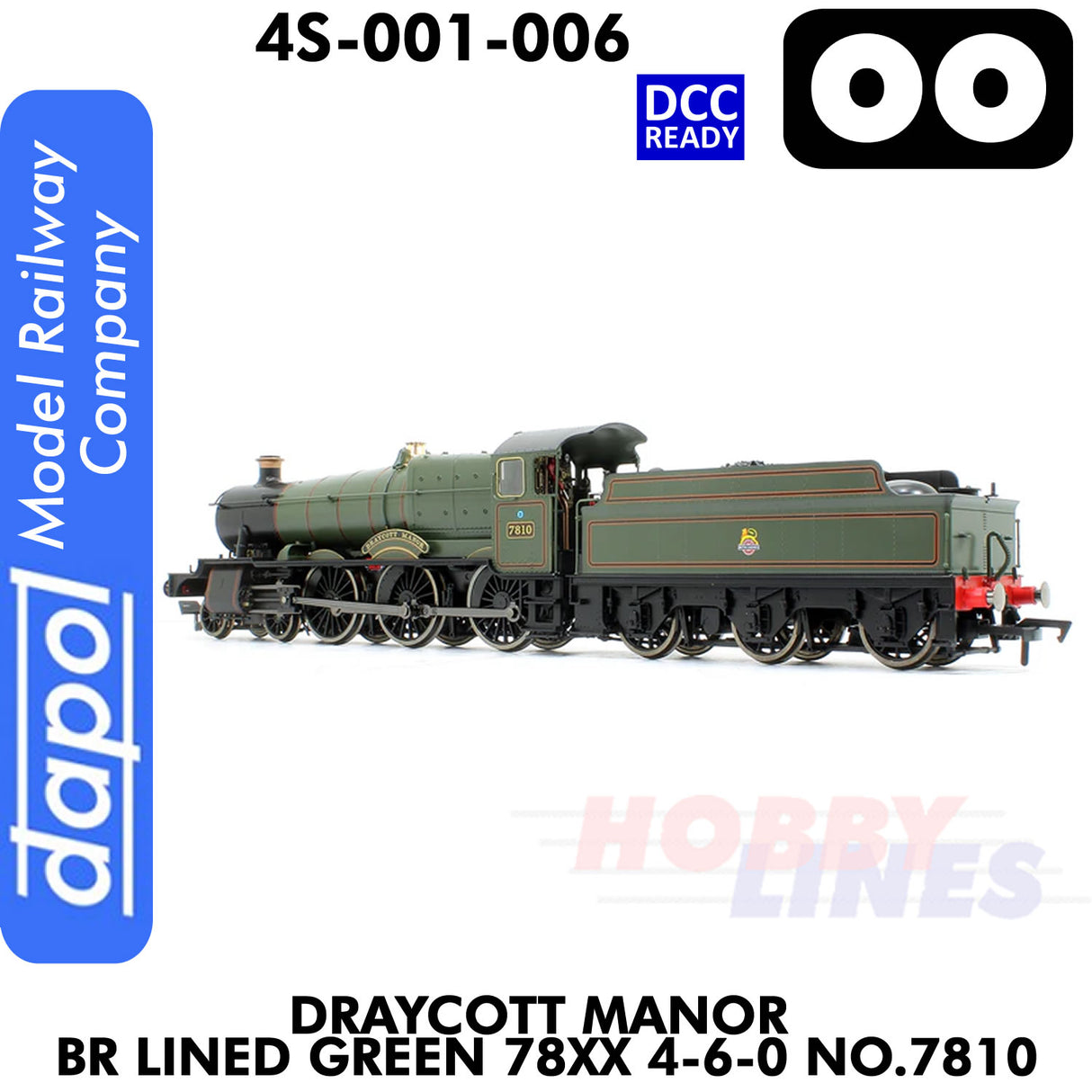 Draycott Manor BR Lined Green 78XX 4-6-0 No.7810 - DCC Ready | Dapol | 4S-001-006