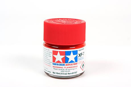 Tamiya Acrylic Mini Paint Xf-7 Flat Red