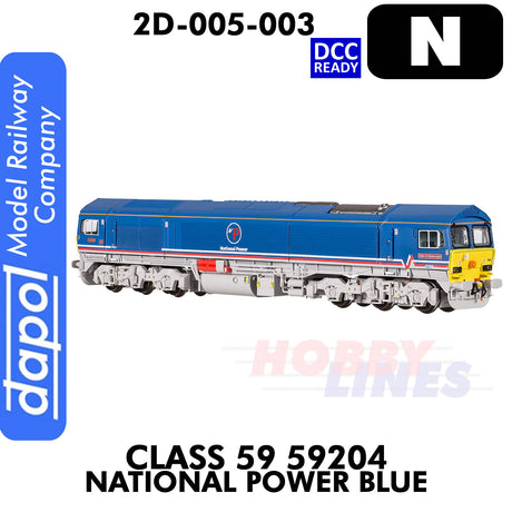 Class 59 59204 National Power Blue - DCC Ready | Dapol | 2D-005-003