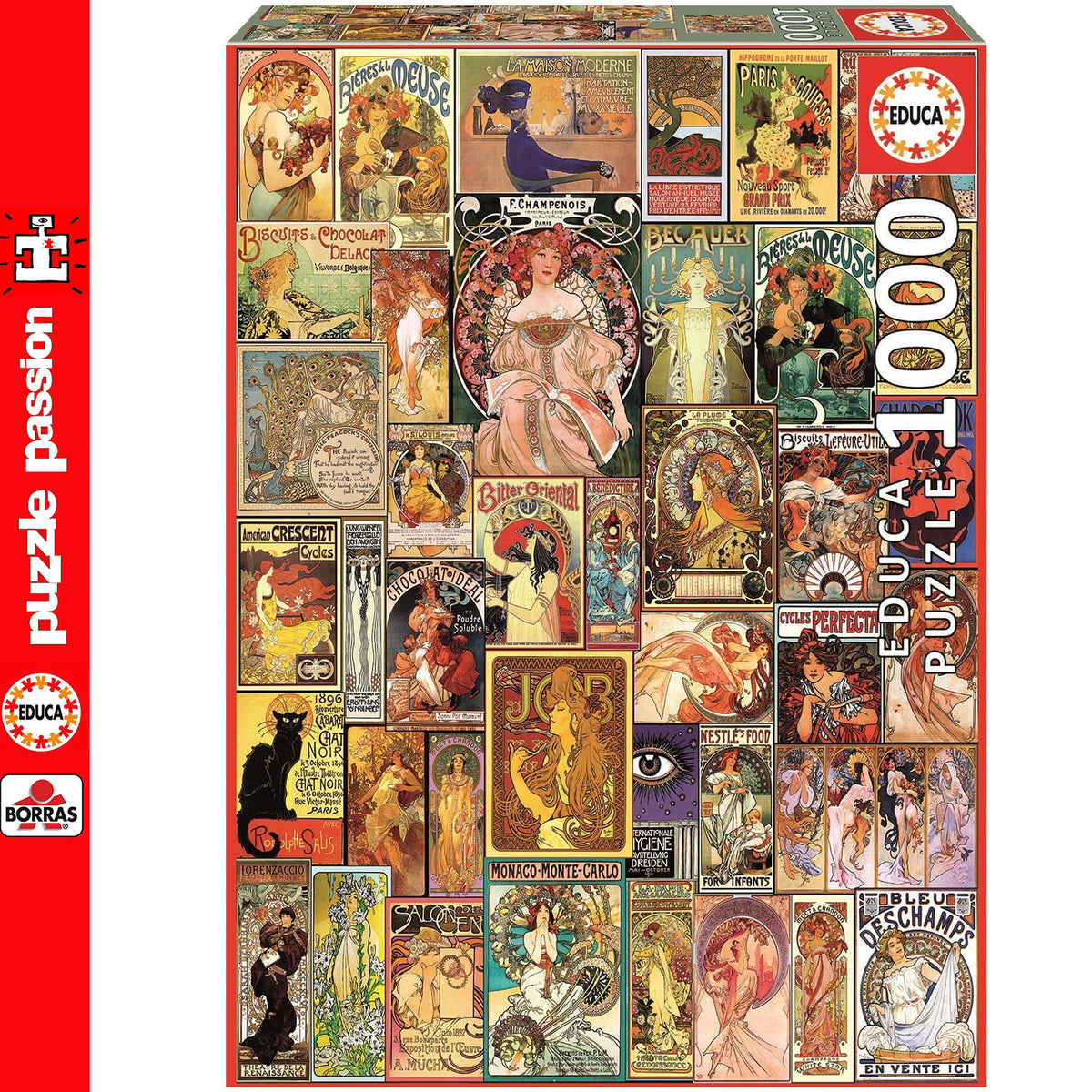 Art Nouveau Poster Collage 1000 Piece Jigsaw Puzzle | Educa | 19258
