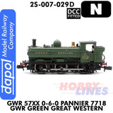 Great Western Railway - 57XX 0-6-0 Pannier 7718 Green Great Western - DCC Fitted | Dapol | 2S-007-029D