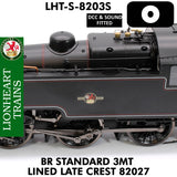 Lionheart Trains - BR 3MT LINED LATE CREST 82027  DCC&Sound 1:43.5 OO | Dapol | LHT-S-8203S