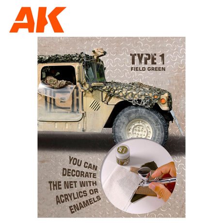 Regular Mimetic Net - Type 1 Field Green | AK interactive | AK8066