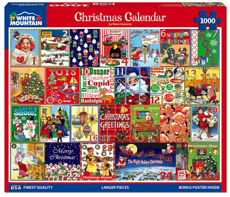Christmas Calendar - 1000pc Puzzle | White Mountain | 1632pz